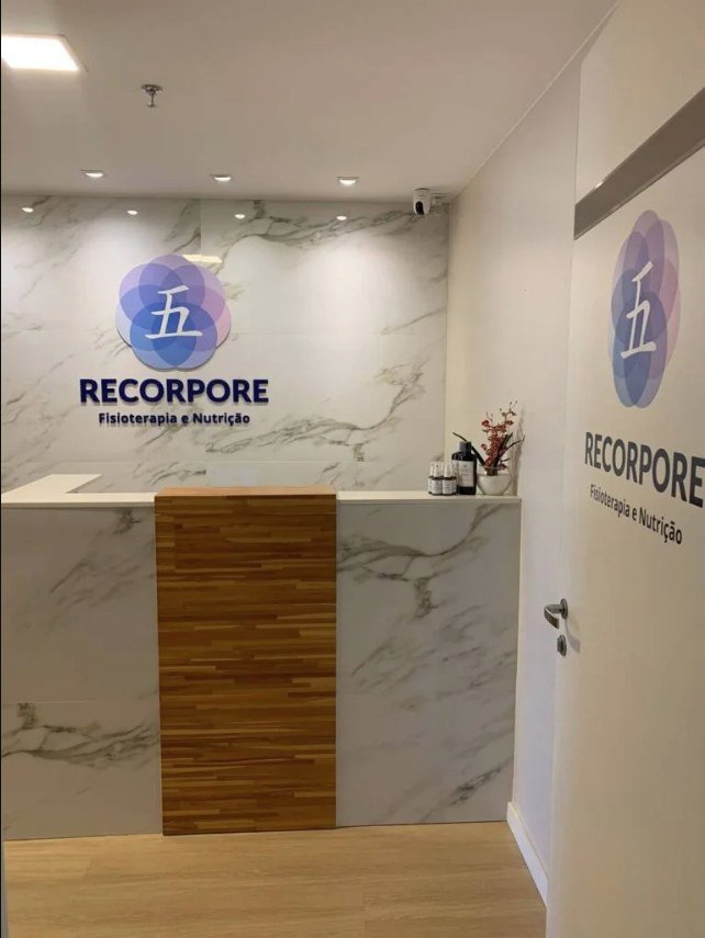 Recepção da clínica Recorpore em Águas Claras